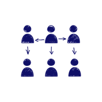 picto personnes fleches delegation